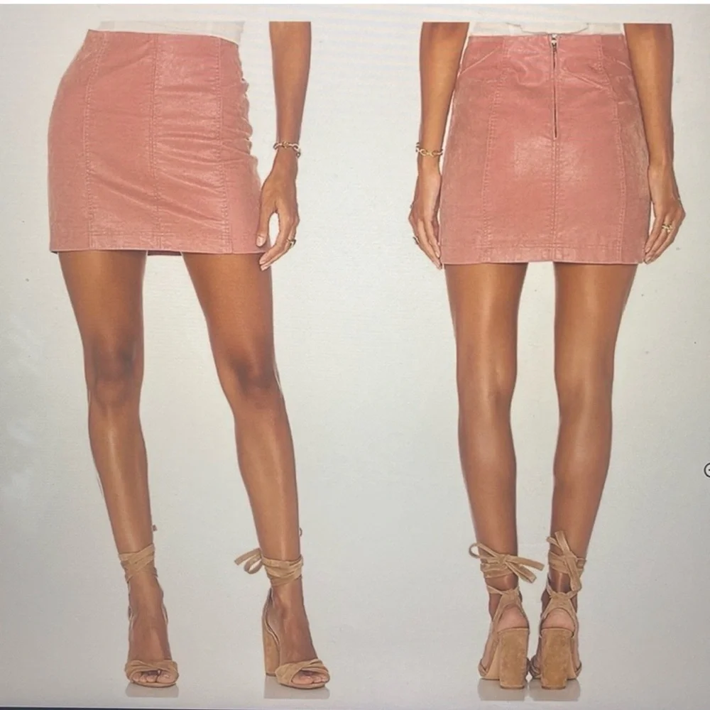 Free People • Modern Femme Vegan Leather Mini Skirt